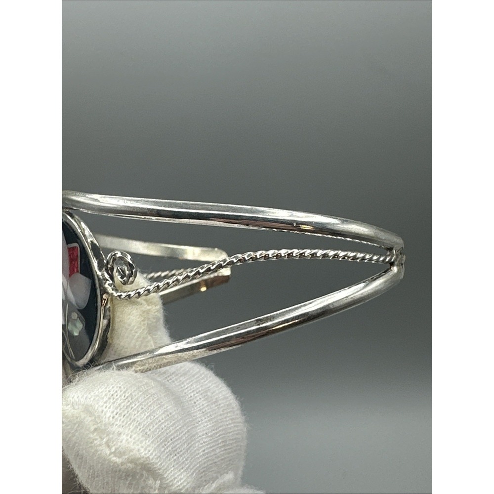 Antique Mexico Alpaca Cuff Bracelet #924 - Picture 4 of 11